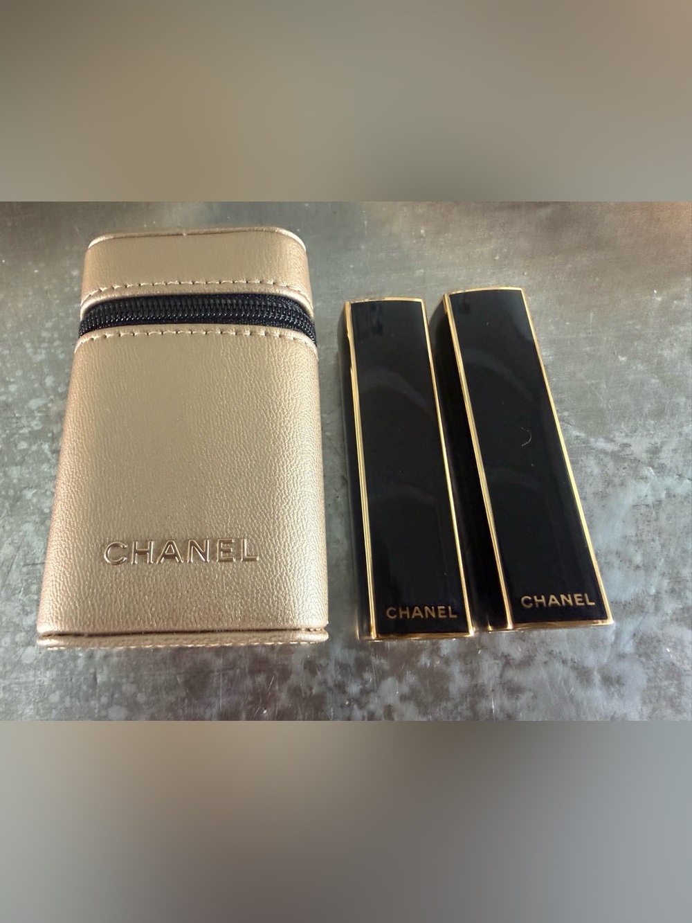 Chanel Rouge Allure Velvet Lipstick Set Gold Case Limited Edition - NEW